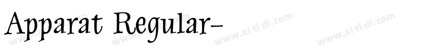 Apparat Regular字体转换
